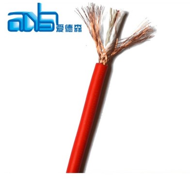 Low Noise microphone cable with braiding double shielding Red PVC jacket